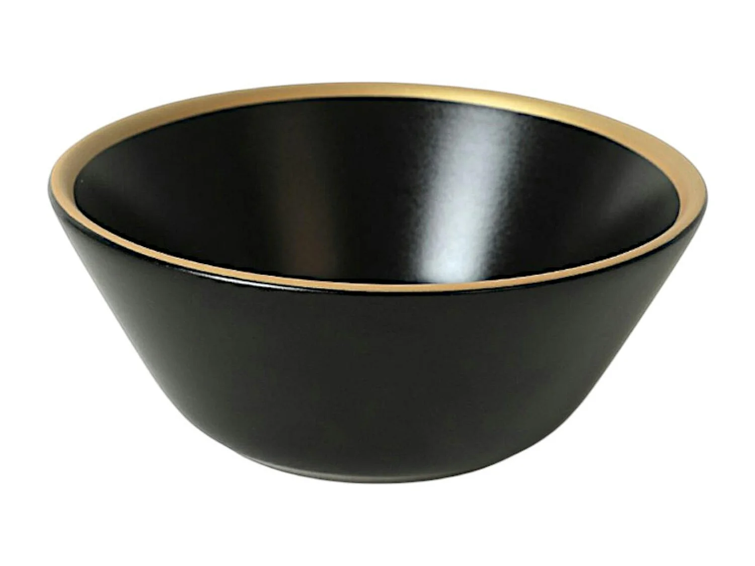 Bol apéro chic noir et or en céramique (lot de 6) EFIRA