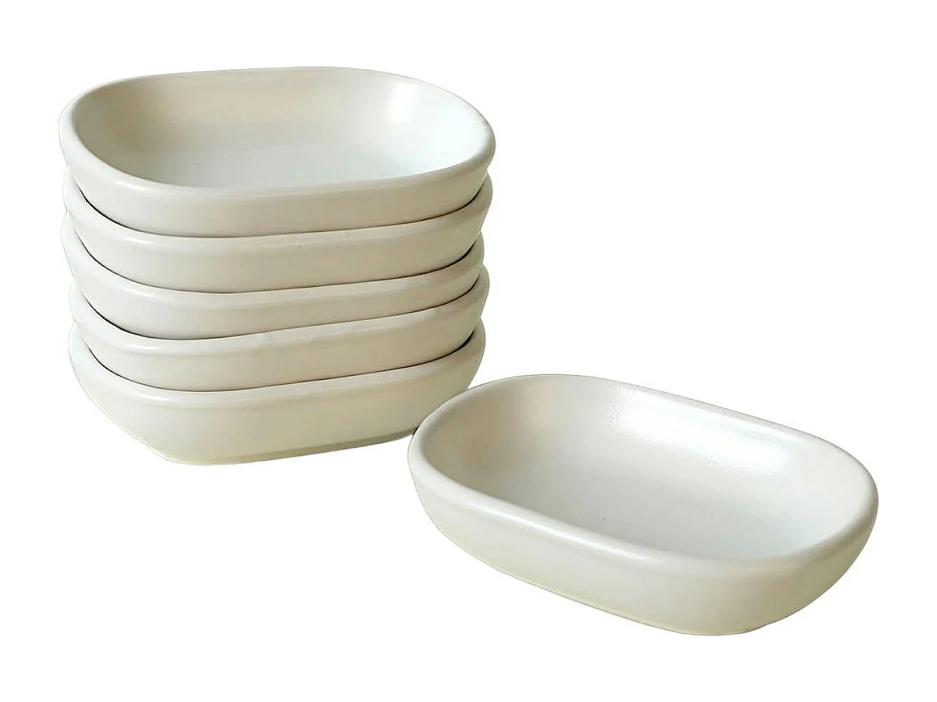 Coupelle en céramique blanc mat 11 cm (lot de 6) EFIRA