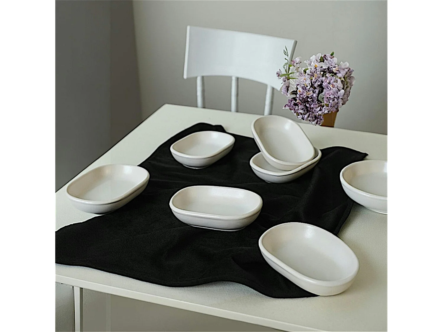 Coupelle en céramique blanc mat 11 cm (lot de 6) EFIRA