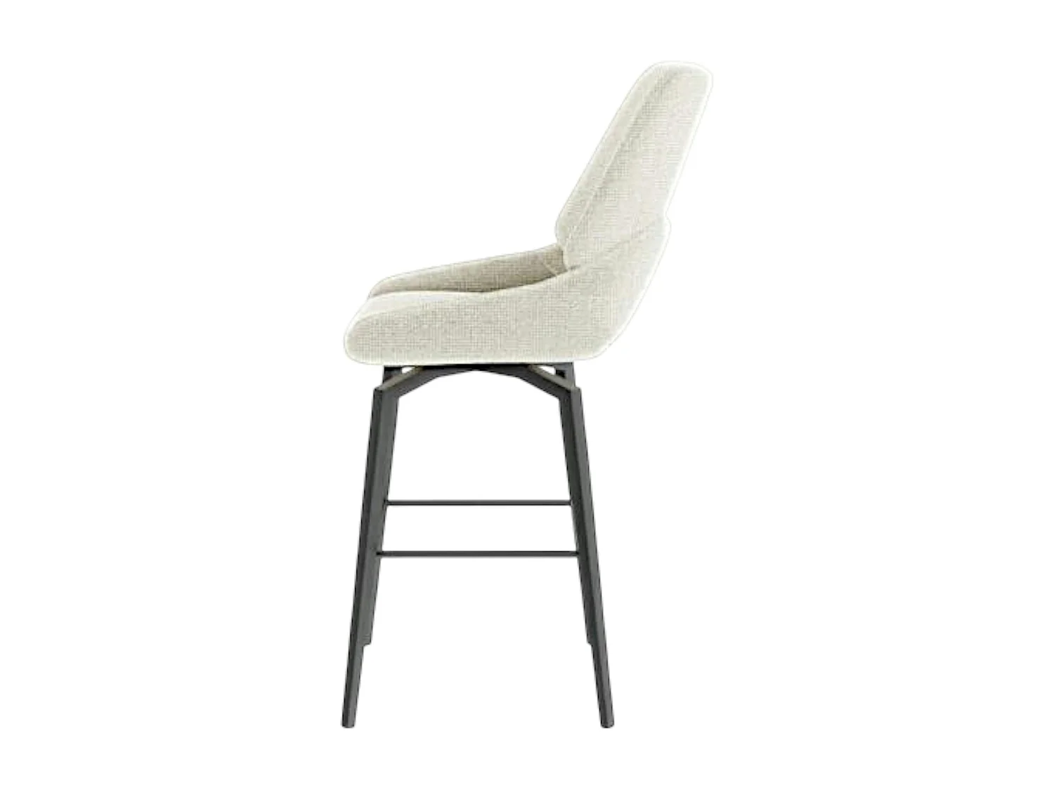 Chaise de bar pivotante beige assise baquet (lot de 2) LIGURIE