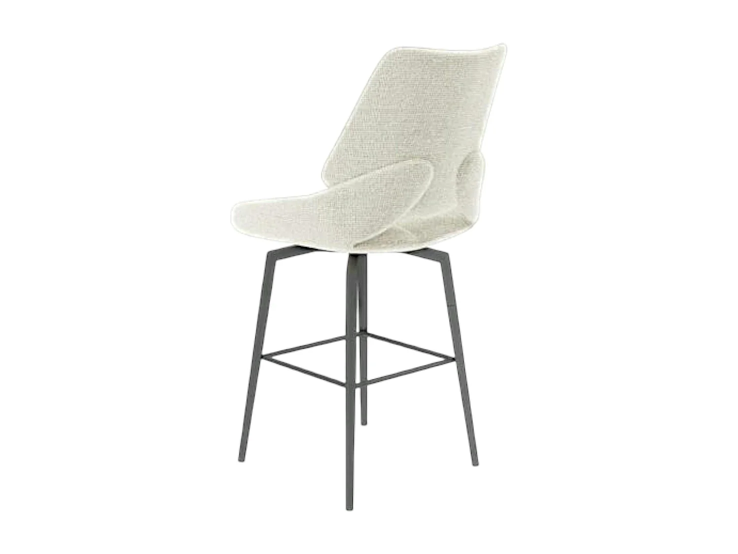 Chaise de bar pivotante beige assise baquet (lot de 2) LIGURIE