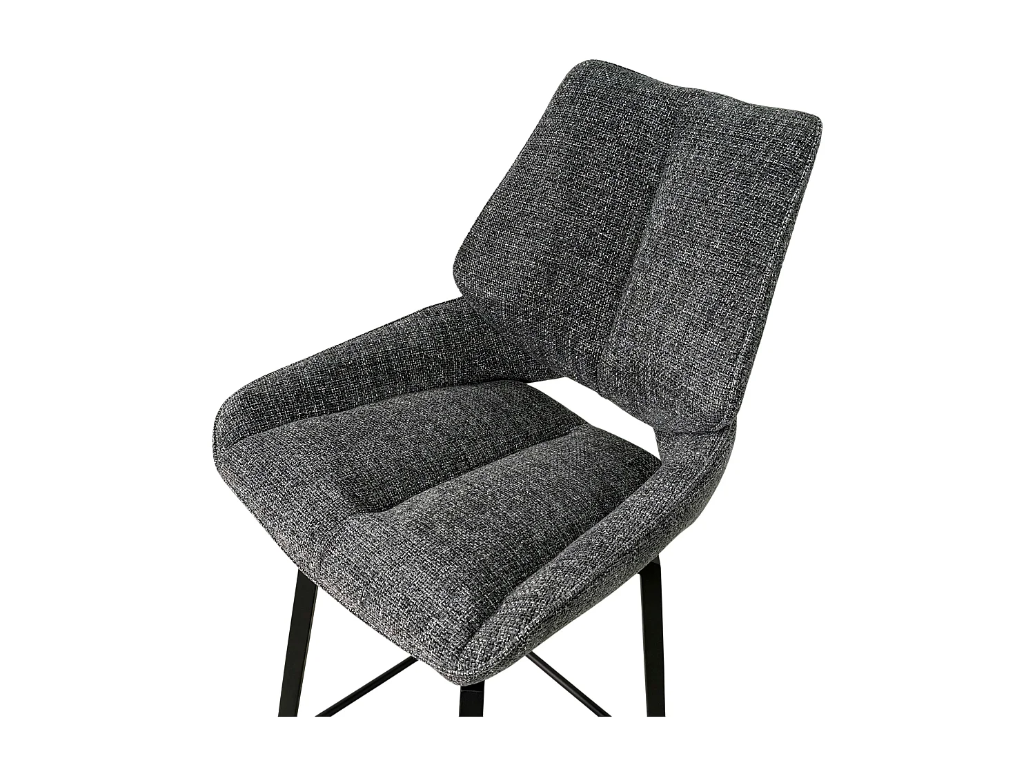 Chaise de bar pivotante anthracite assise baquet (lot de 2) LIGURIE