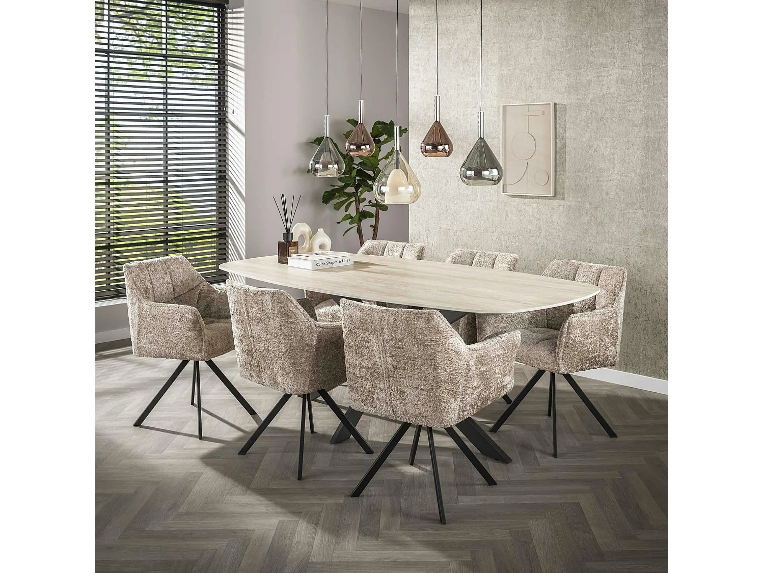 Suspension design verre 3 couleurs, 5 abat-jour goutte NIAGARA