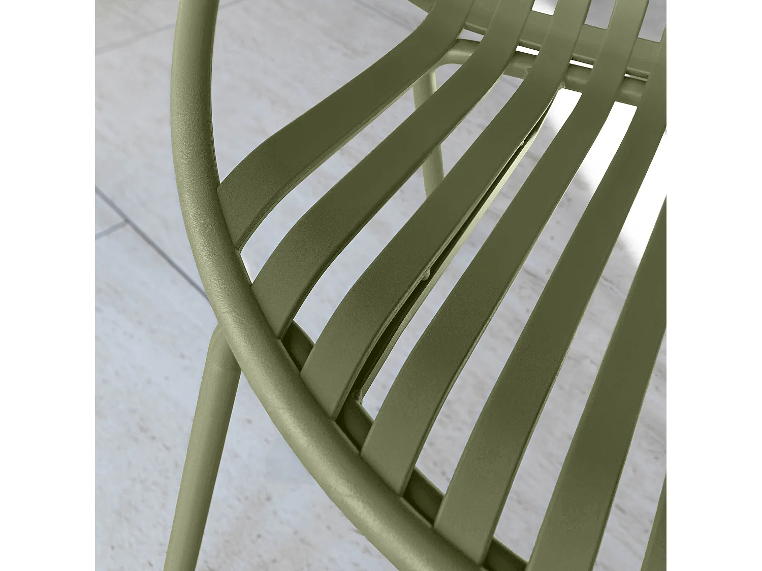 Now's Home - Salon De Jardin En Polypropylene Et Metal Vert Calypso