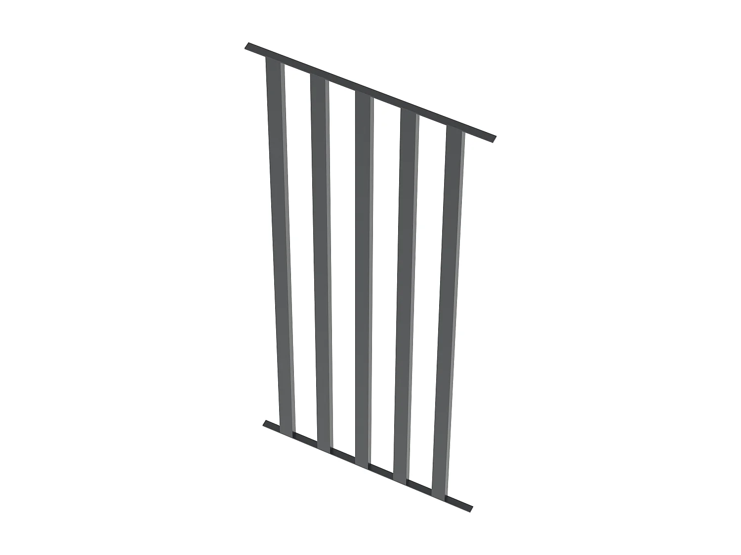 Claustra à lames verticales en aluminium pour auvent L82 x H223 cm - NORADO