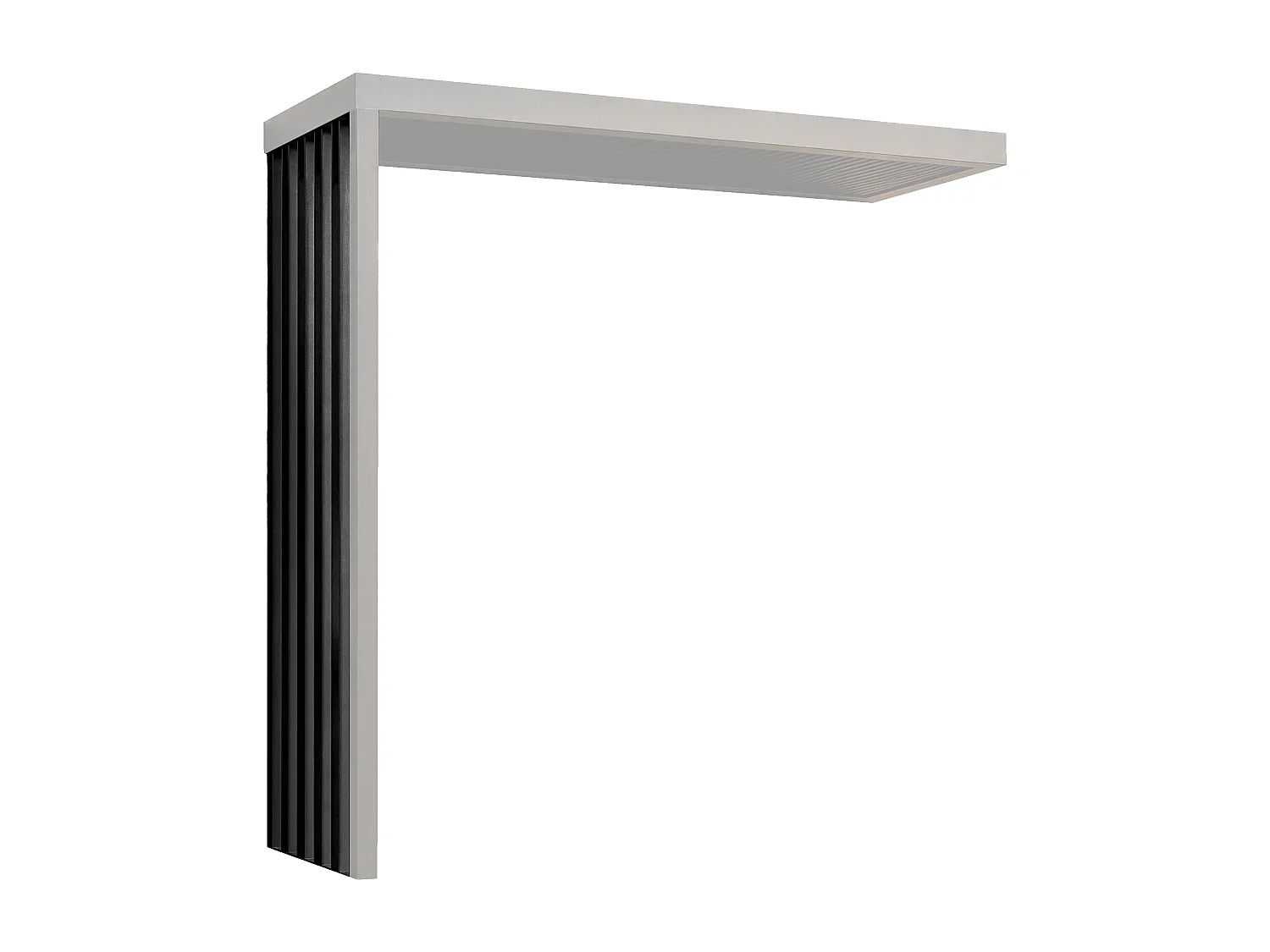 Celosía de lamas verticales en aluminio para marquesina An. 82 x Alt. 223 cm - NORADO