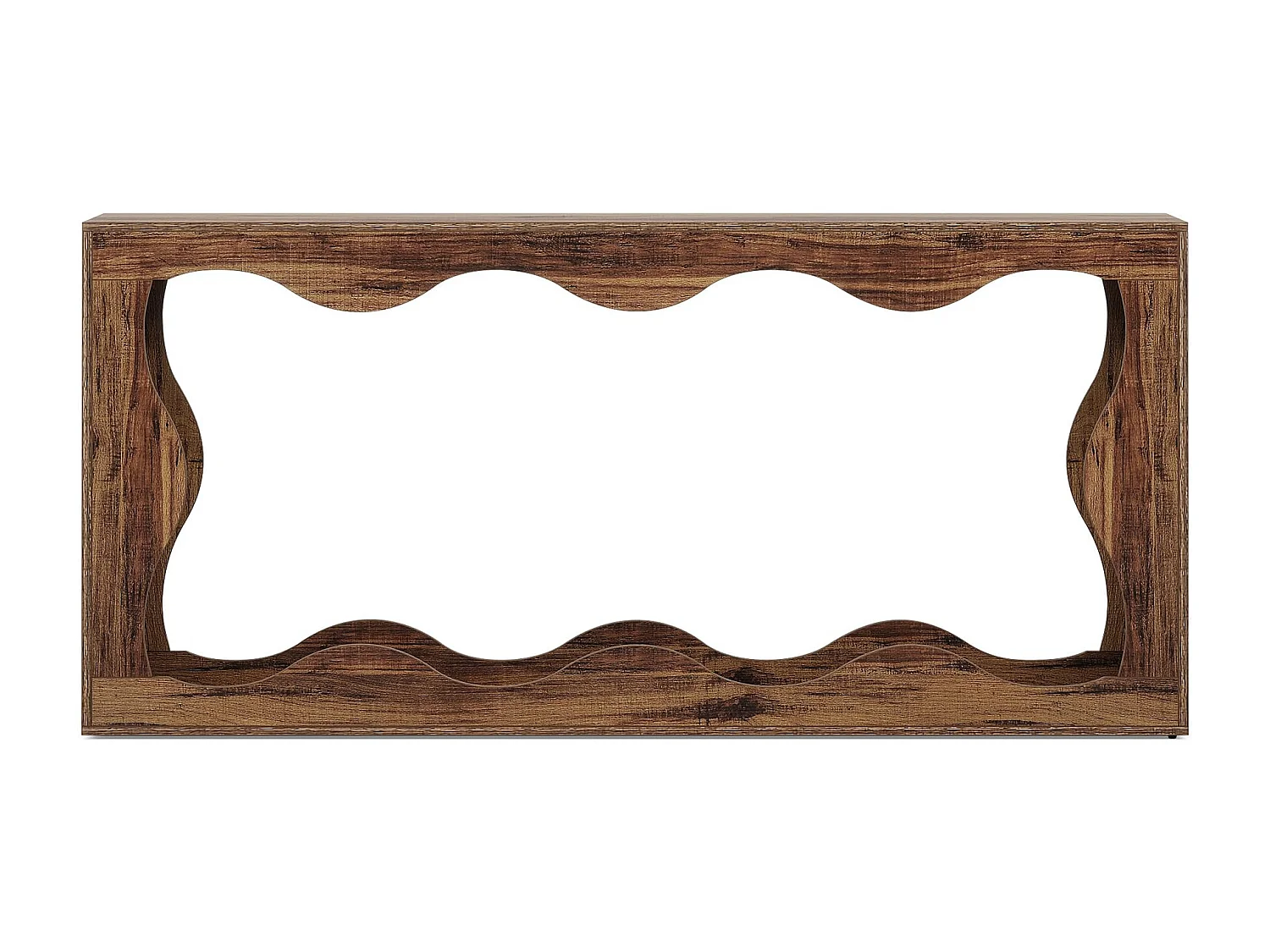 Table Console 160cm avec Rangement, Table d'Entrée Étroite avec Étagère, Console Canapé avec Plateau Épais pour Couloir,Salon,Marron, 30x160x 85cm