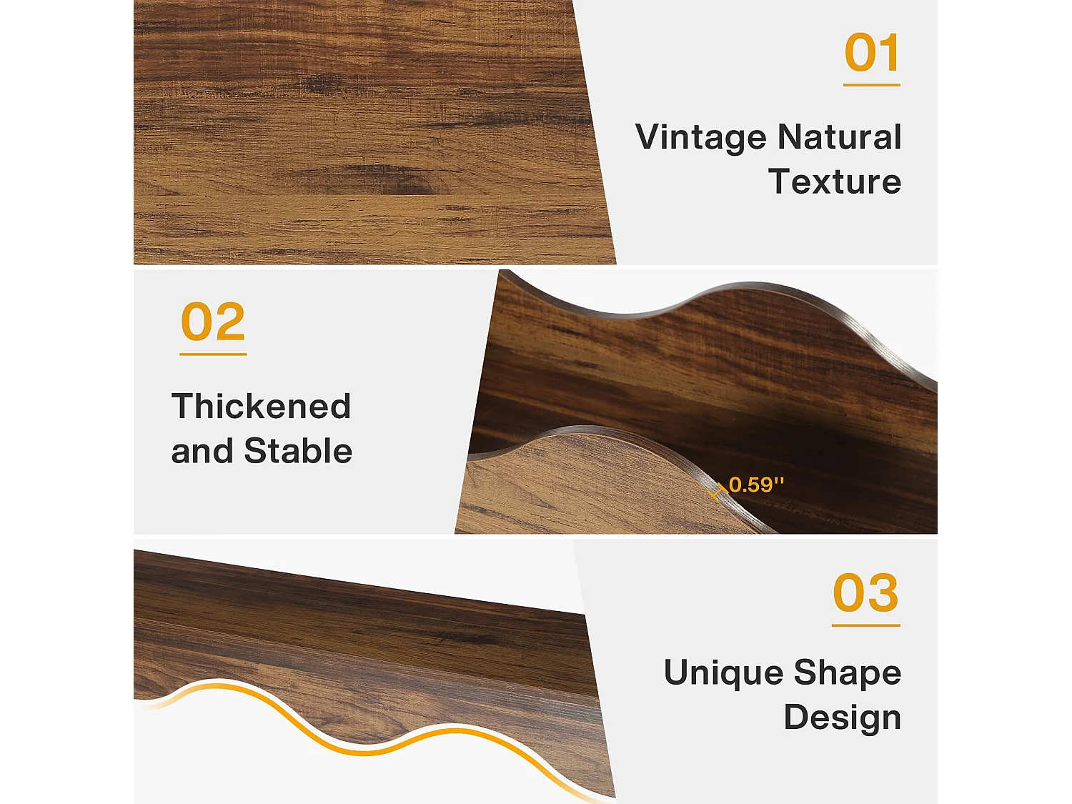 Table Console 160cm avec Rangement, Table d'Entrée Étroite avec Étagère, Console Canapé avec Plateau Épais pour Couloir,Salon,Marron, 30x160x 85cm