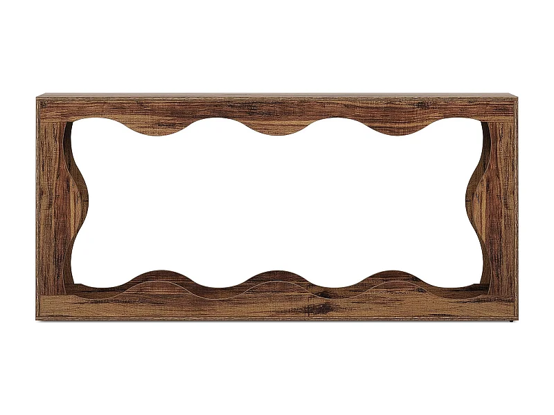 Table Console 160cm avec Rangement, Table d'Entrée Étroite avec Étagère, Console Canapé avec Plateau Épais pour Couloir,Salon,Marron, 30x160x 85cm