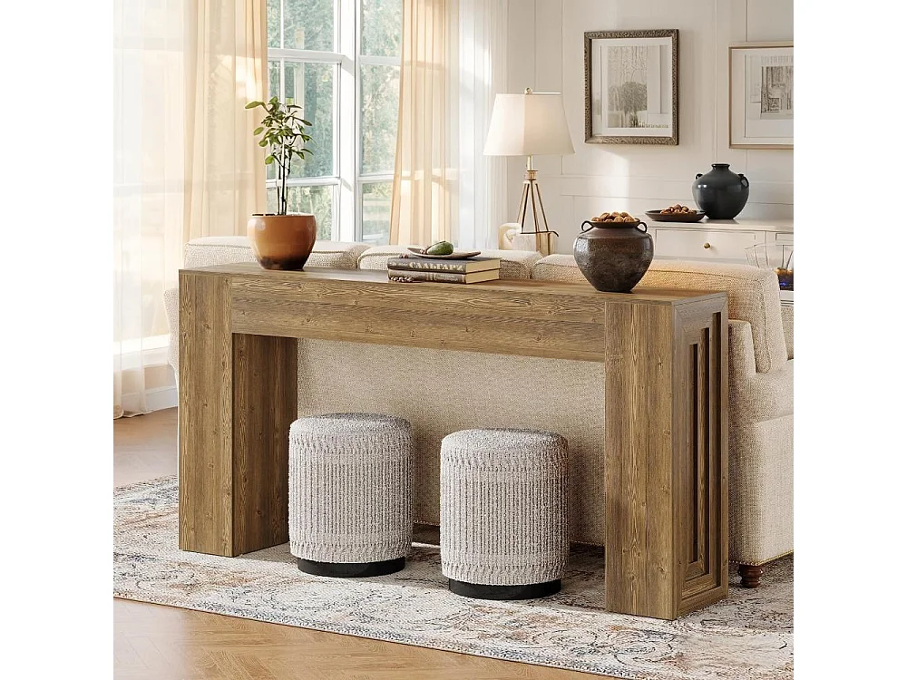 Table Console rectangulaire de 160 cm de Long, Table d'entrée rectangulaire derrière Le canapé, Table Basse étroite derrière Le canapé pour Salon, Couloir, entrée,