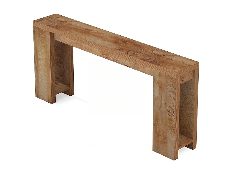 Table Console, 160 x 29, 5 x 85 cm, Table d'entrée en Bois de Style Maison de Campagne pour entrée, Couloir, Salon, Chêne