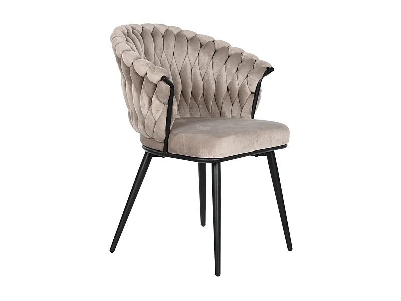 Medallionstoel met poten van gaas en hout, 48x48x96cm, ideaal voor uw huis. Het voegt glamour en een speciaal tintje toe aan uw huis.