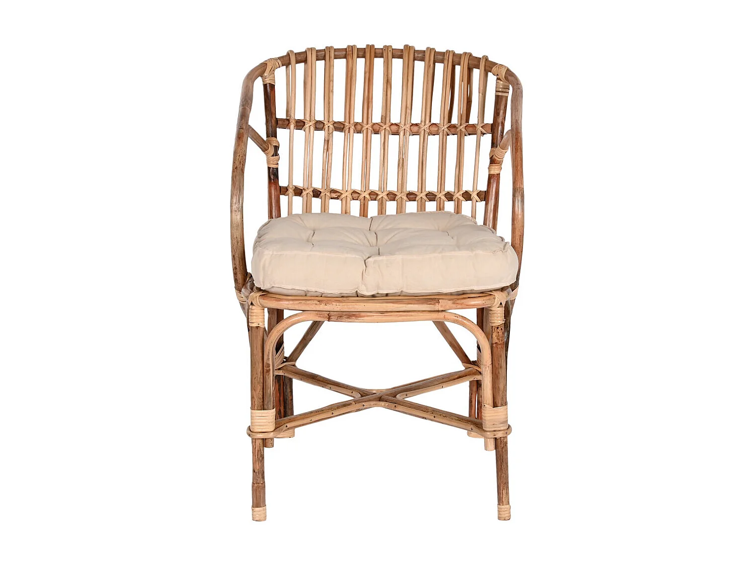 BAMBOE RATTANSTOEL 58X65X85 NATUURLIJK, ideaal voor uw huis. Het voegt glamour en een speciaal tintje toe aan uw huis.