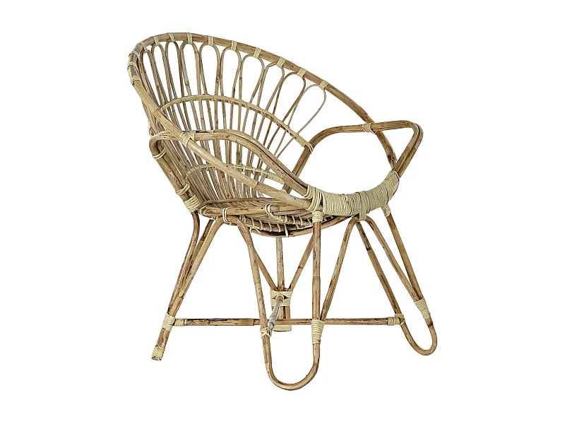 BAMBOE RATTANSTOEL 70X70X74 NATUURLIJK, ideaal voor uw huis. Het voegt glamour en een speciaal tintje toe aan uw huis.