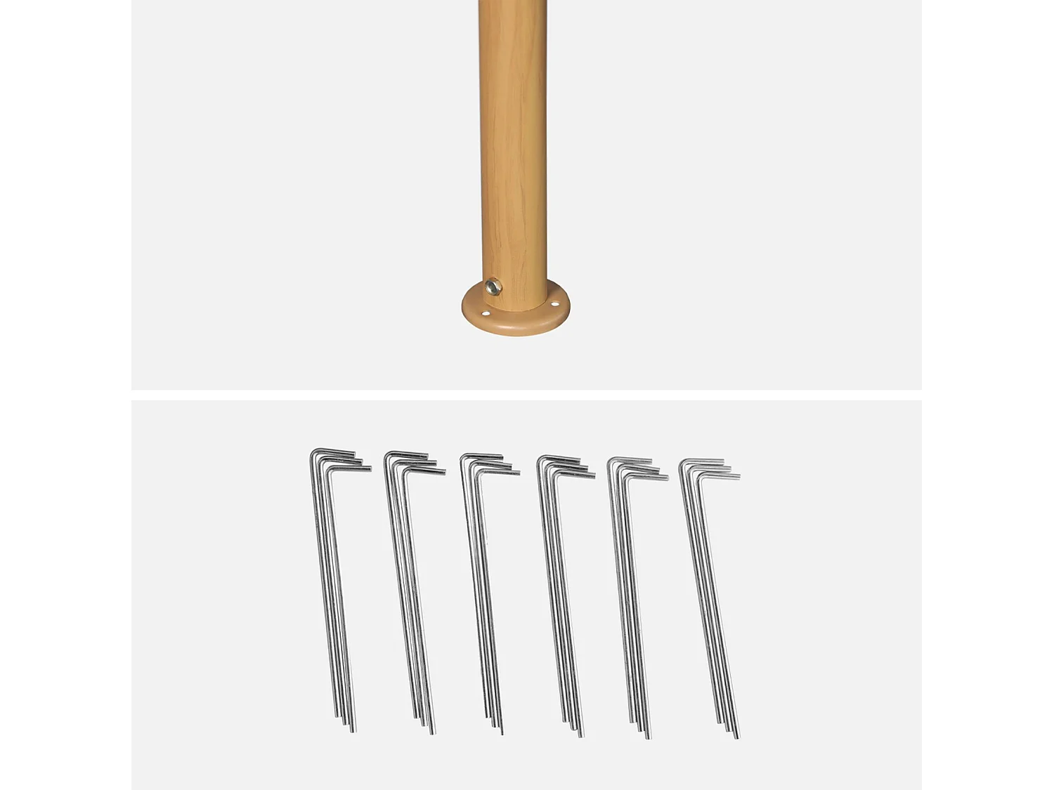 Tonnelle 3x3 m - Elusa -  Imitation bois. toile écru - Pergola avec rideaux. tente de jardin. barnum. chapiteau. réception