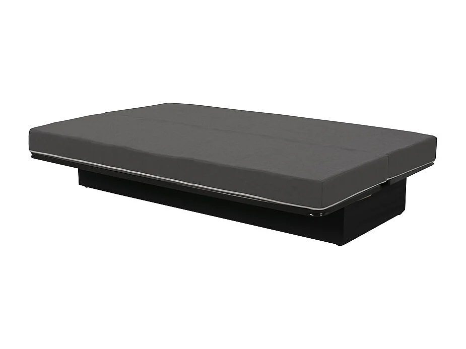 Banquette Clic-Clac MELISSA 3 places 120x190 cm, tissu rouge, convertible BZ avec rangement