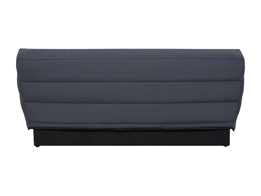 Banquette Clic-Clac 3 places MELISSA 120x190 cm Tissu Gris Confort Mousse Polyéther et Coussins