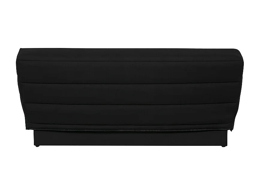 Banquette Clic-Clac 3 places MELISSA 120x190 cm Tissu noir convertible BZ avec matelas mousse 13 cm