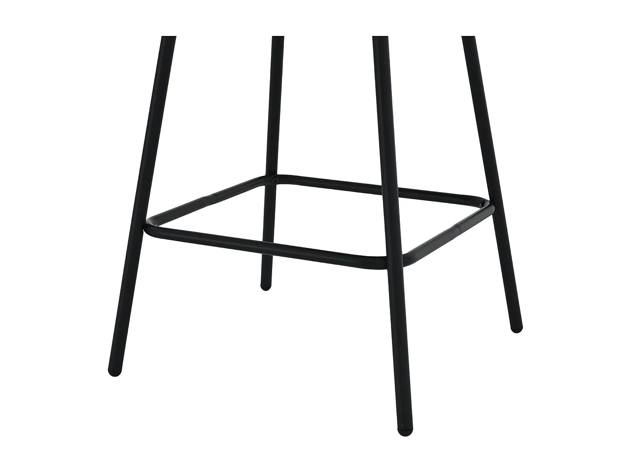 2er-Set Hocker aus meliertem Stoff mit Metallbeinen - SORREL