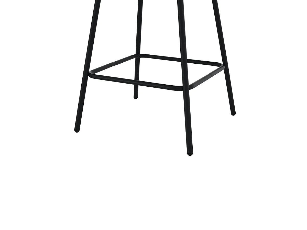Lot de 2 tabourets en tissu chiné et pieds en métal SORREL