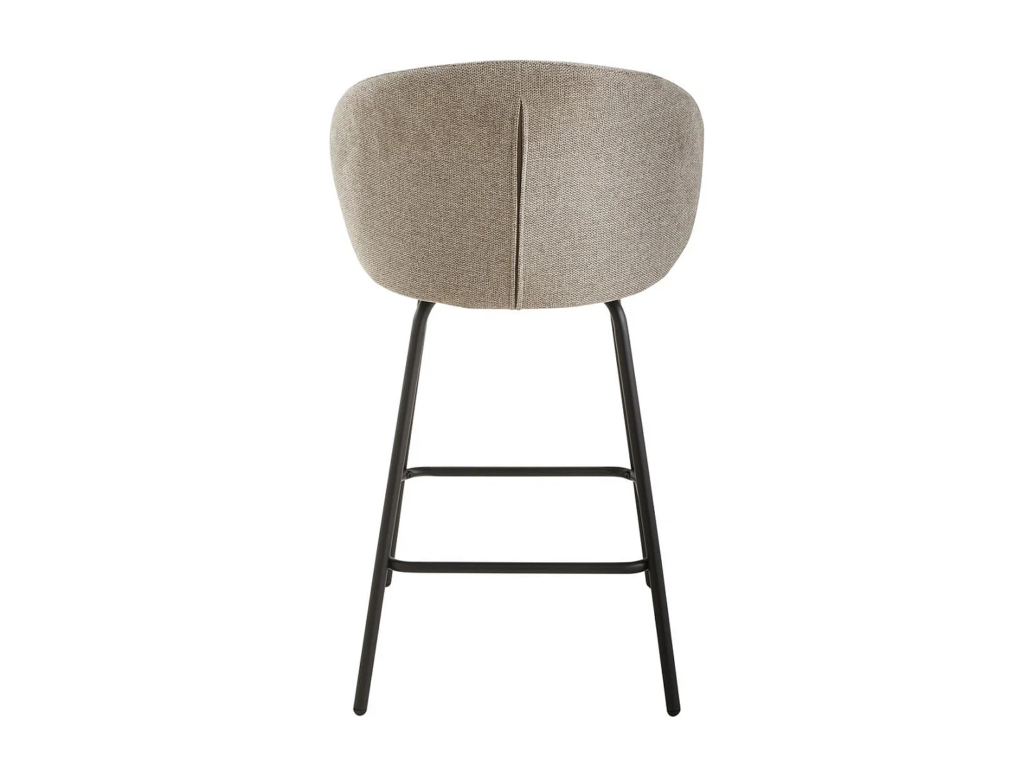 2er-Set Hocker aus meliertem Stoff mit Metallbeinen - SORREL