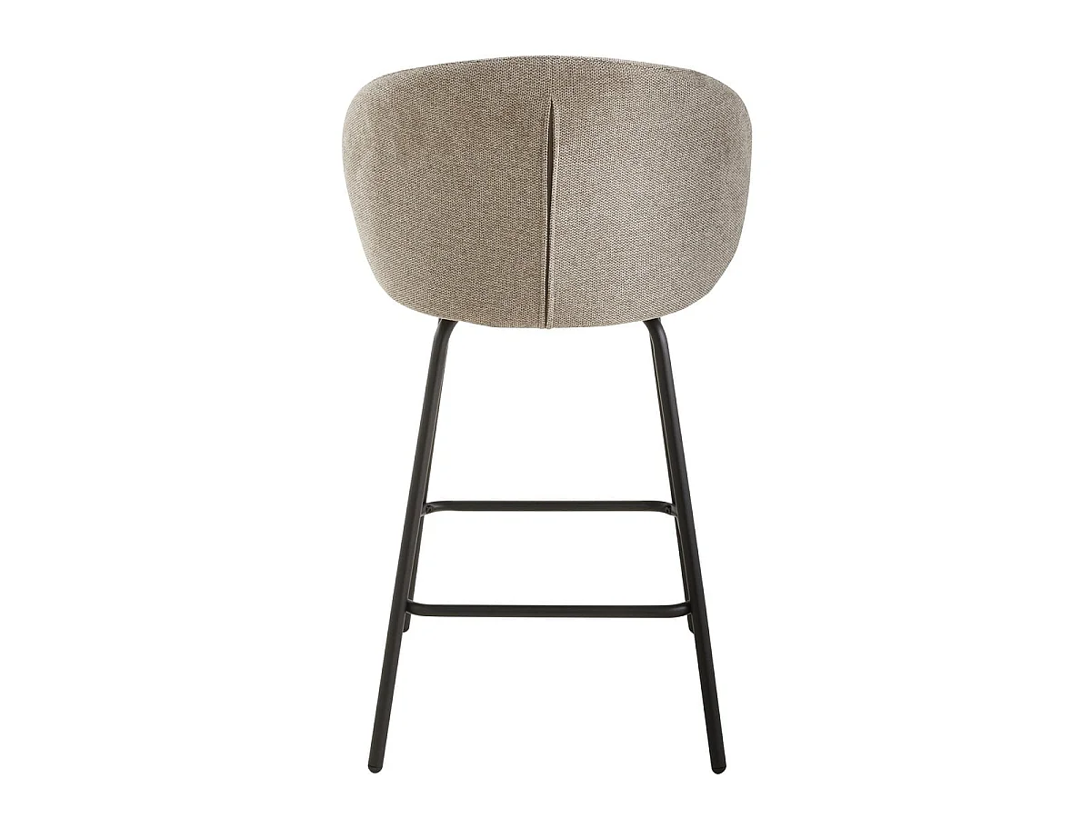 Lot de 2 tabourets en tissu chiné et pieds en métal SORREL