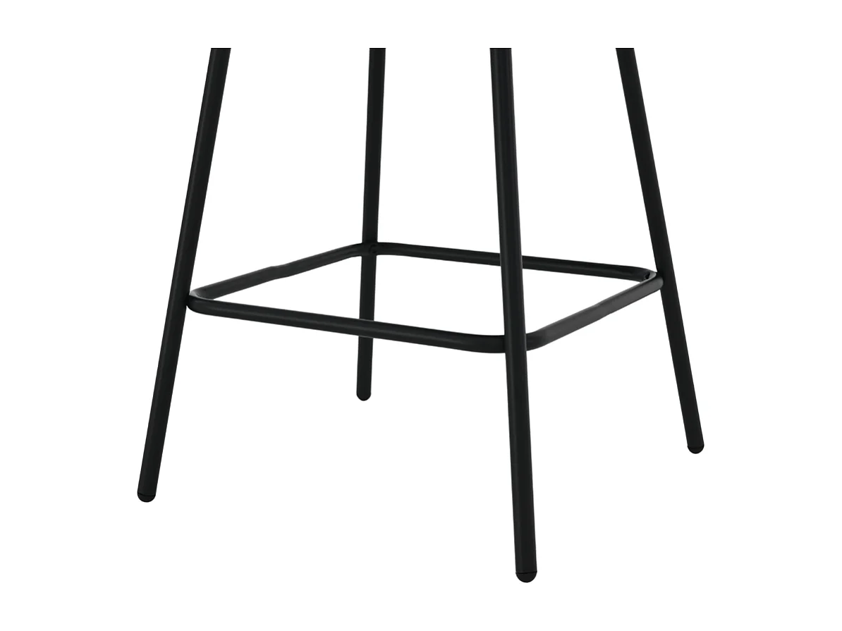 2er-Set Hocker aus meliertem Stoff mit Metallbeinen - SORREL