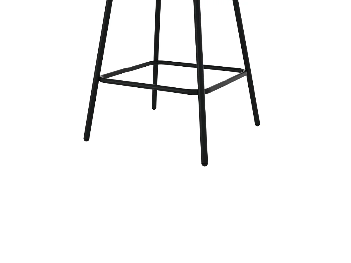 Lot de 2 tabourets en tissu chiné et pieds en métal SORREL