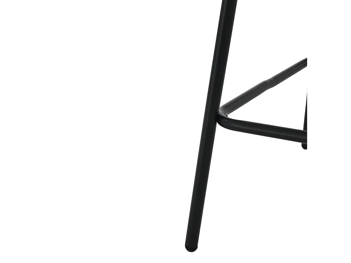 Lot de 2 tabourets en tissu chiné et pieds en métal SORREL