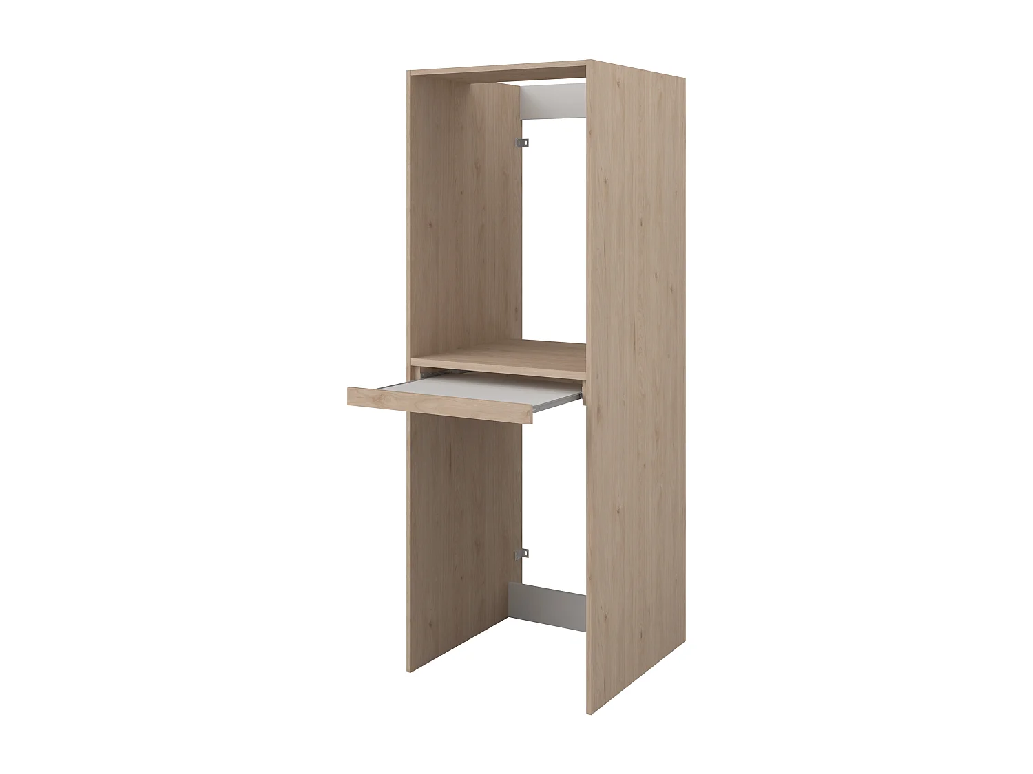 Meuble pour machine à laver et sèche-linge – Naturel clair – L64 x H184 cm – ERKANO