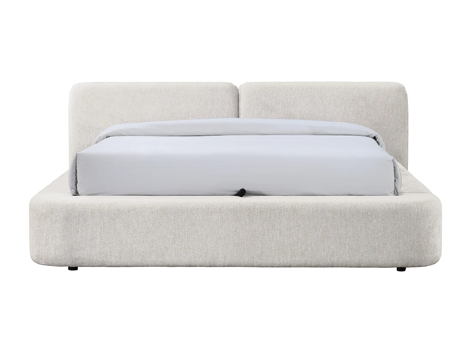 Lit coffre 180 x 200 cm - Tissu - Beige + Matelas - JUDALO de Maison Céphy