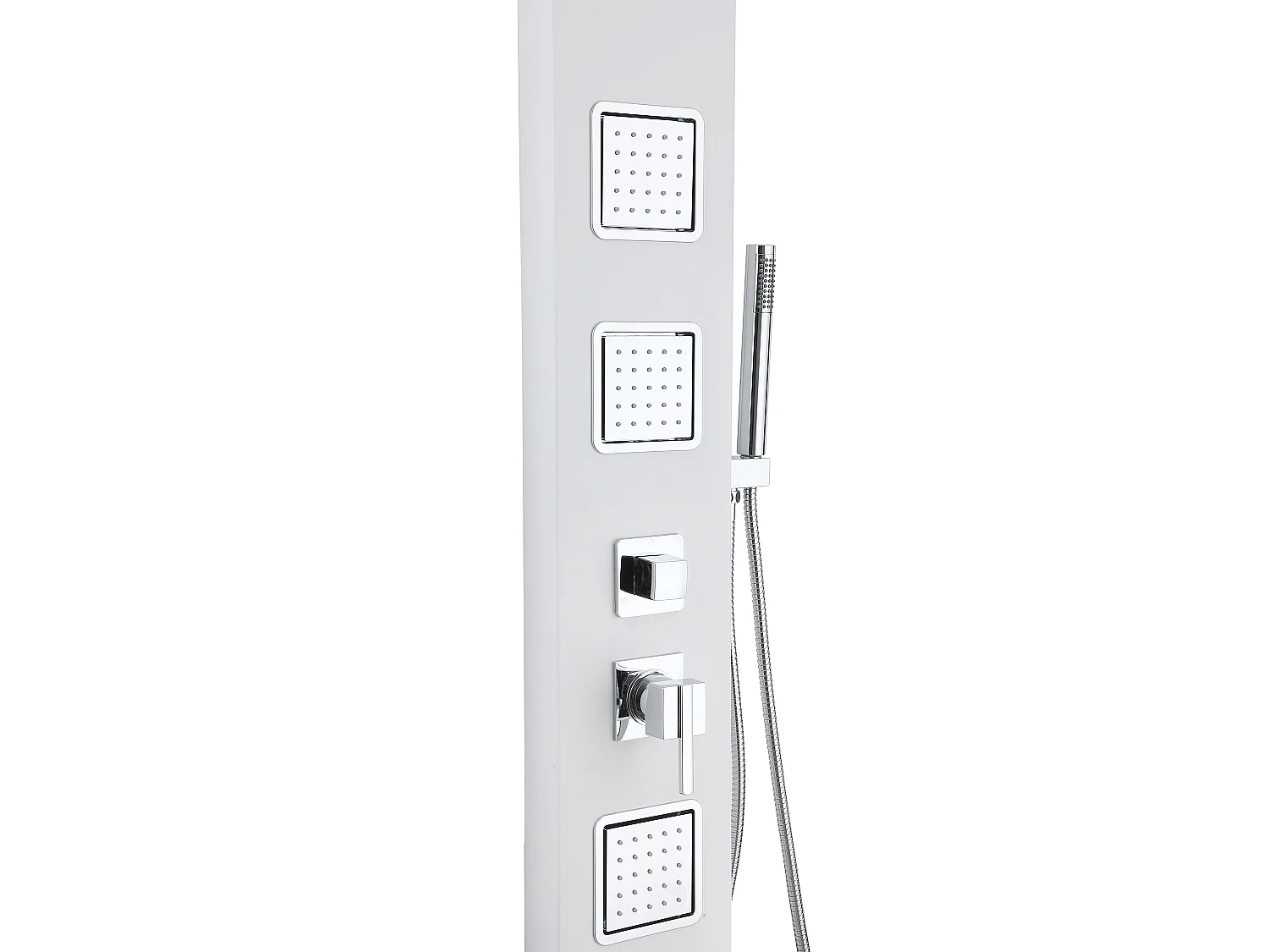 Colonne de douche hydromassante - Blanc mat - 20 x 150 cm - TYRA
