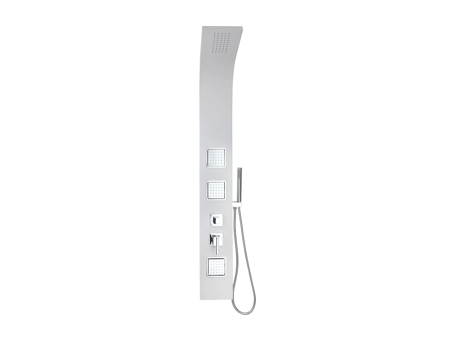 Colonne de douche hydromassante - Blanc mat - 20 x 150 cm - TYRA