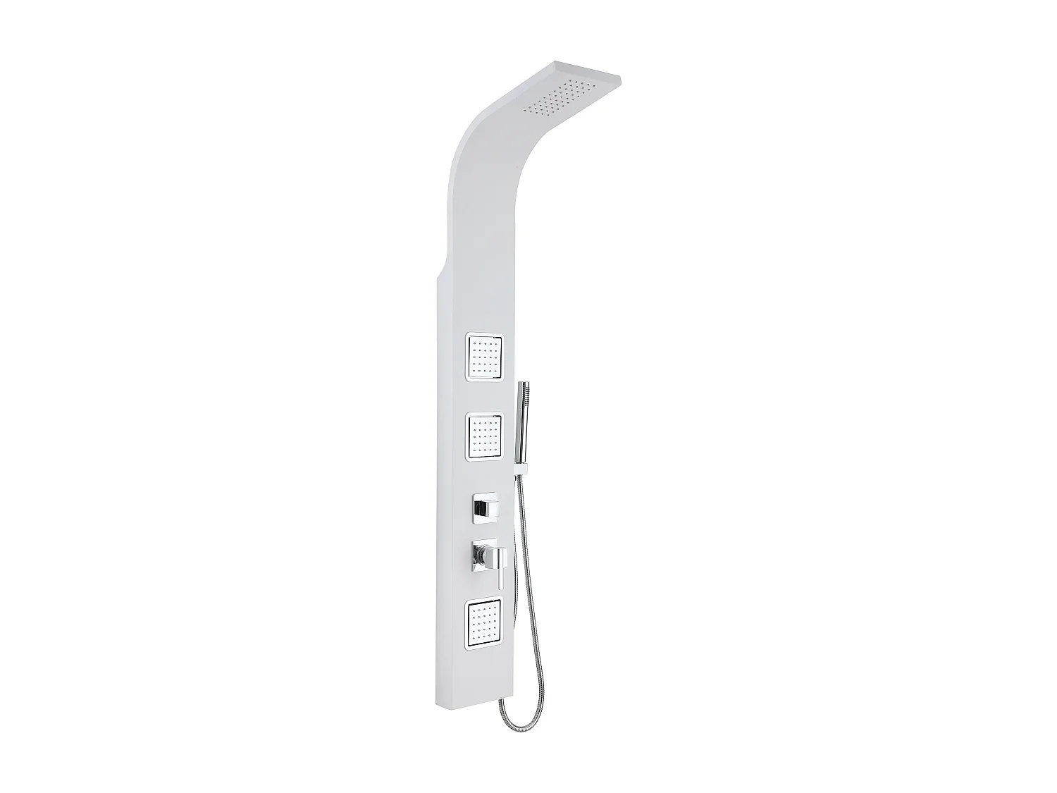 Colonne de douche hydromassante - Blanc mat - 20 x 150 cm - TYRA