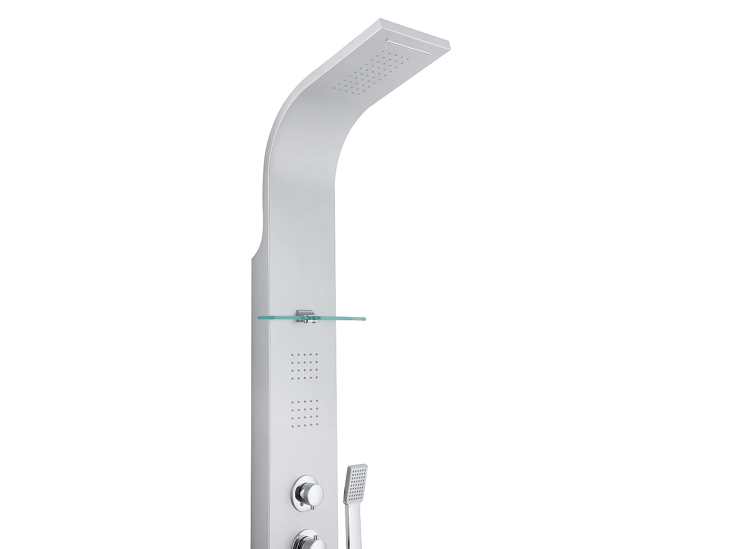 Colonne de douche hydromassante thermostatique - Argenté - P45 x H150 cm - JOSTA