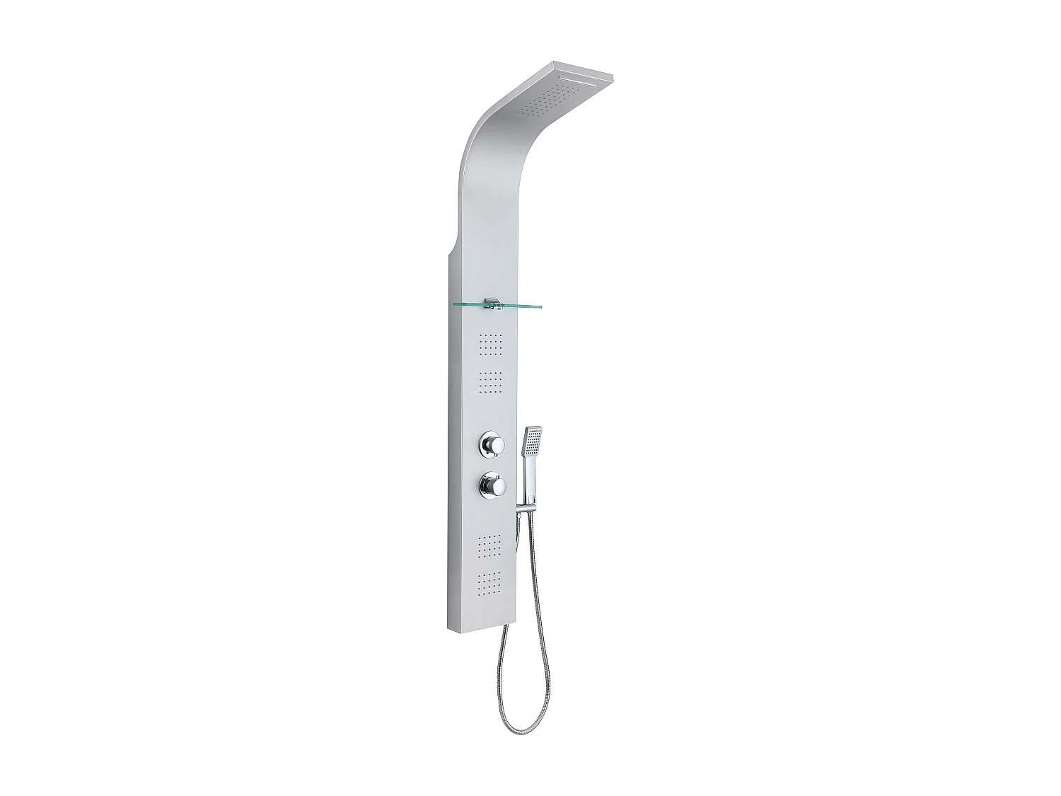 Colonne de douche hydromassante thermostatique - Argenté - P45 x H150 cm - JOSTA