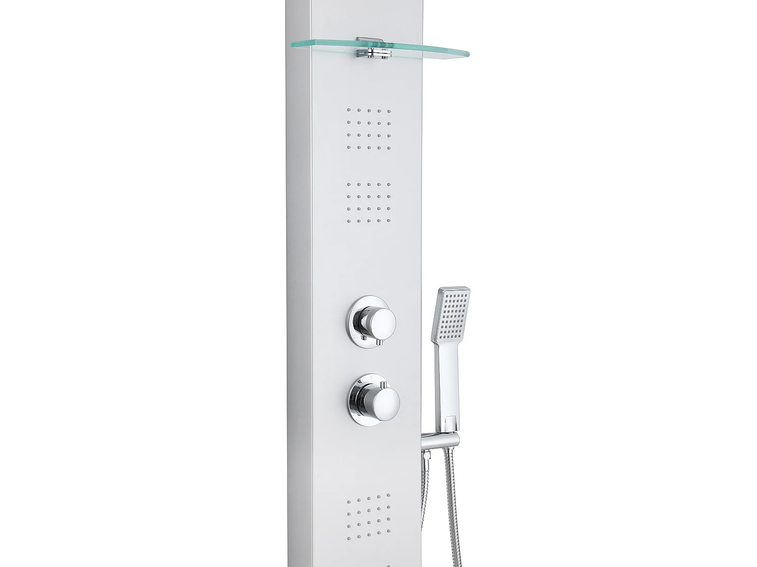 Colonne de douche hydromassante thermostatique - Argenté - P45 x H150 cm - JOSTA