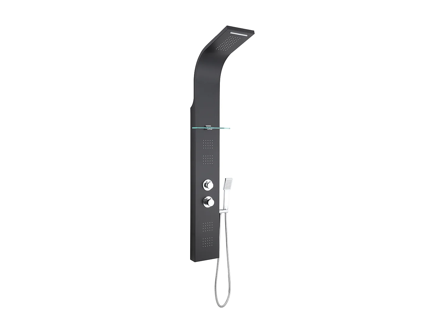 Colonne de douche hydromassante thermostatique - Noir mat - P45 x H150 cm -  JOSTA