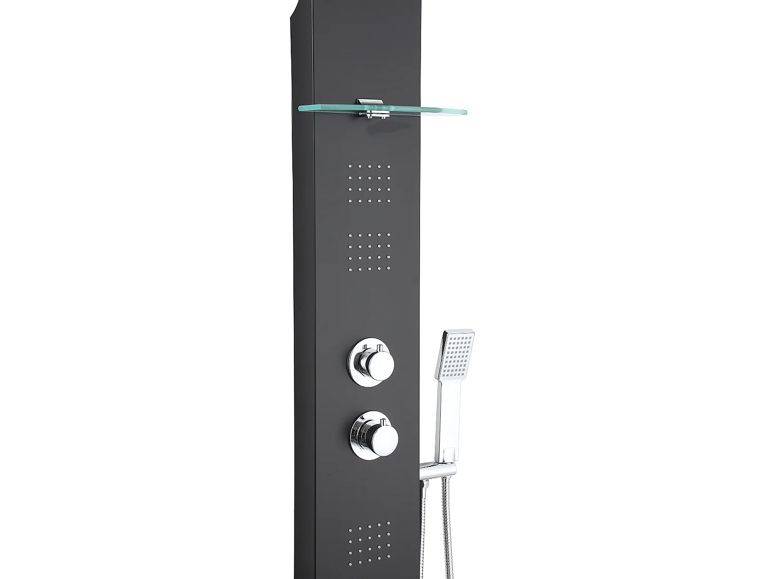 Colonne de douche hydromassante thermostatique - Noir mat - P45 x H150 cm -  JOSTA