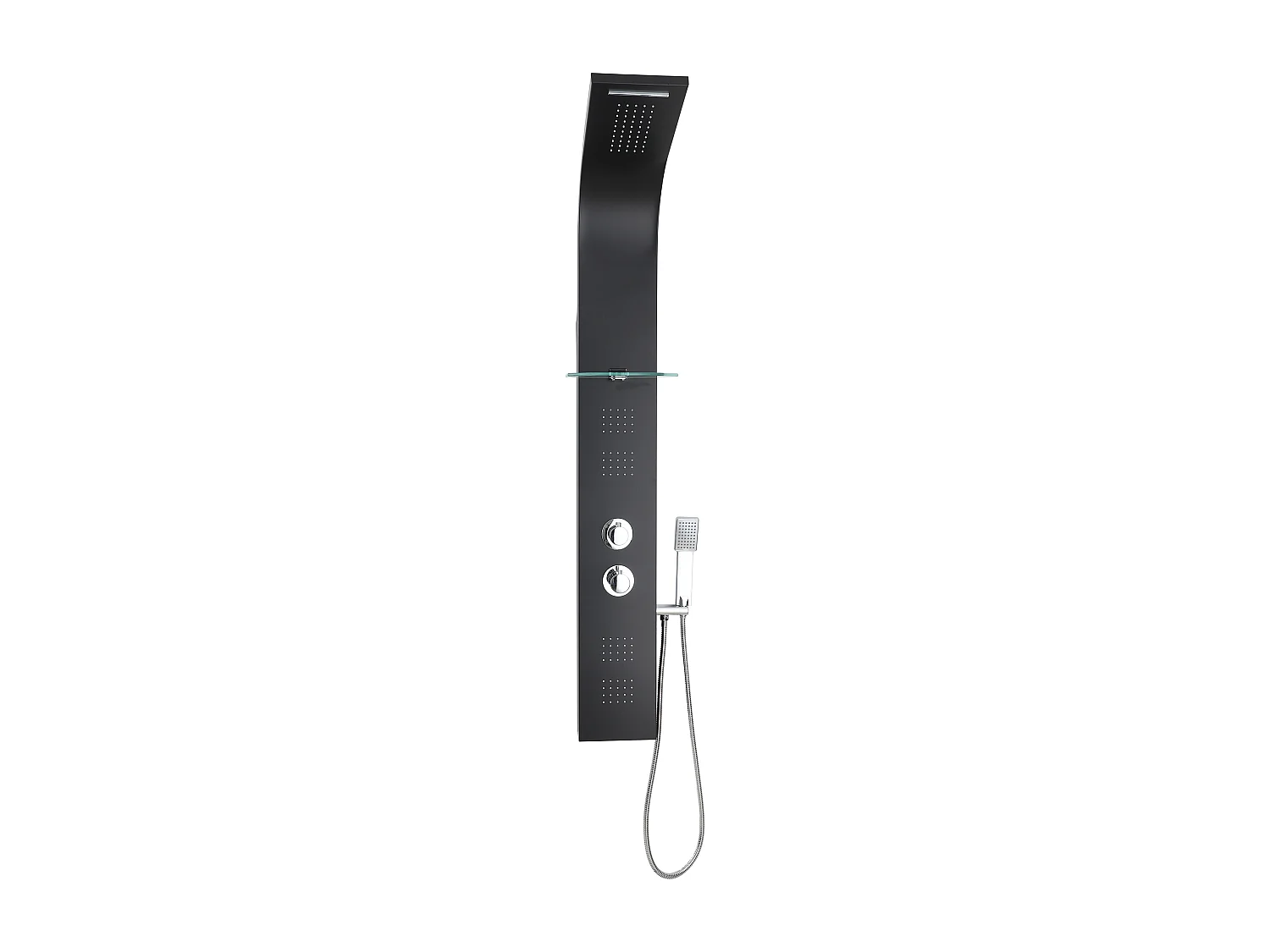 Colonne de douche hydromassante thermostatique - Noir mat - P45 x H150 cm -  JOSTA