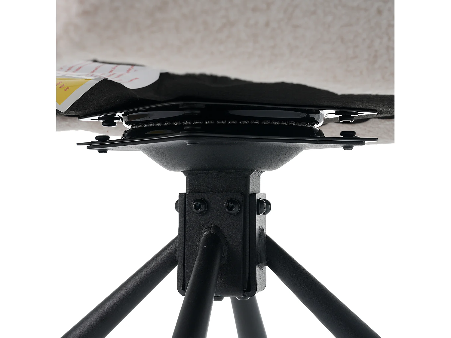 Lot de 2 chaises de salle à manger pivotantes en sherpa - 60 x 60 x 80 cm - avec accoudoirs - blanc