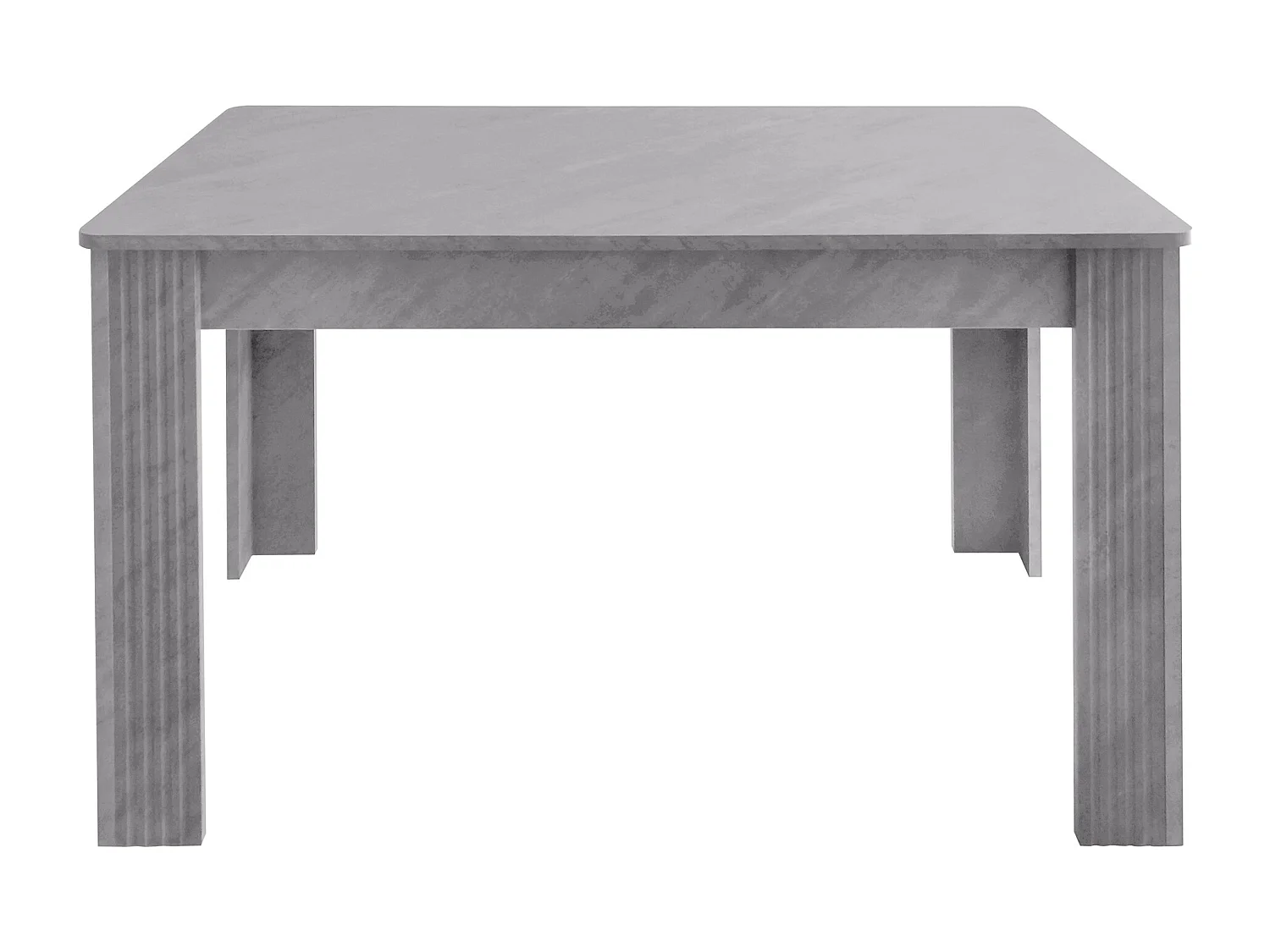 Tavolo da pranzo moderno - 116 x 65 x 75 cm - quattro gambe - effetto cemento - truciolato - grigio
