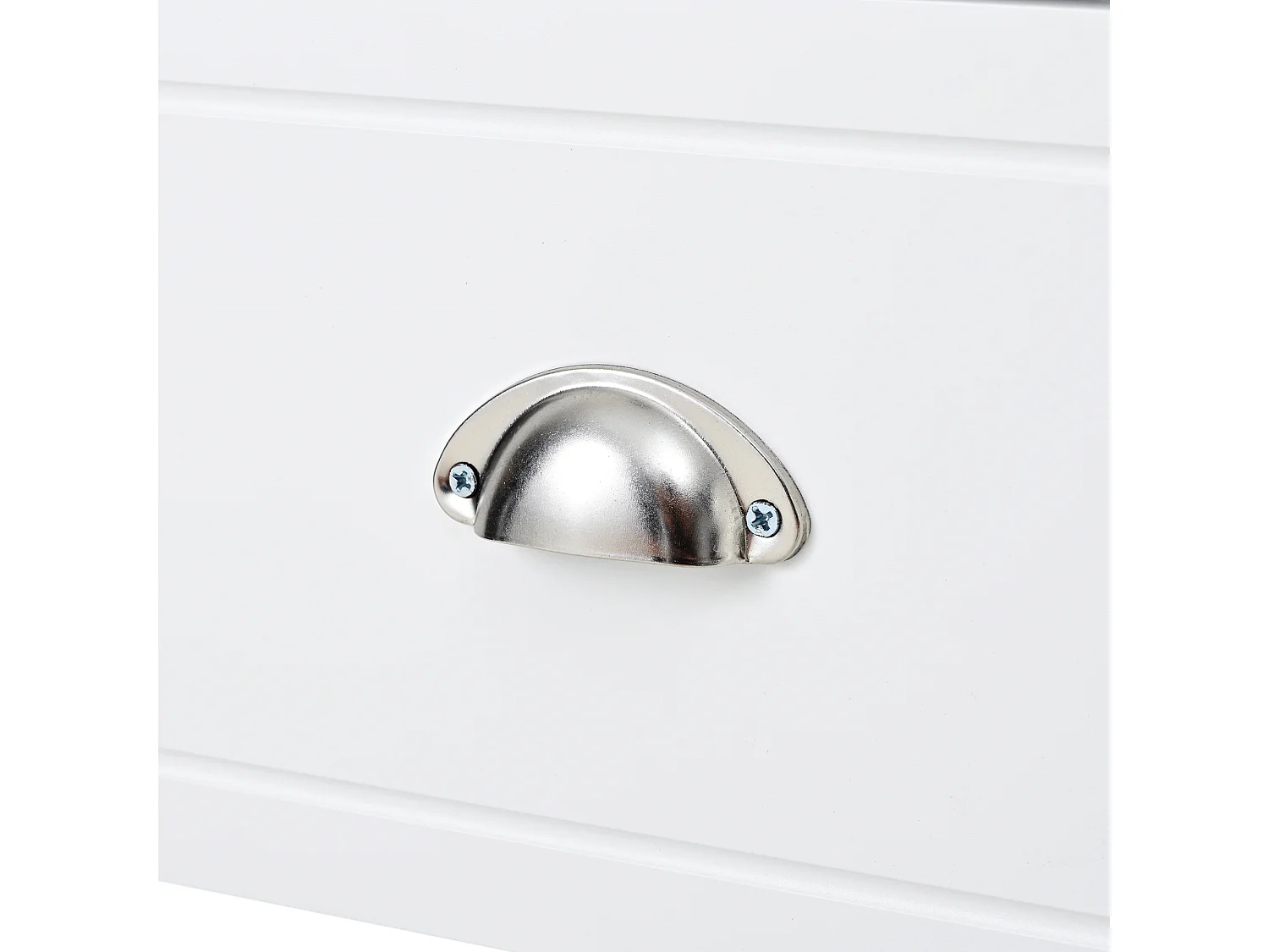 Meuble de salle de bain avec une vasque en céramique - avec 2 tiroirs et 1 compartiment de rangement ouvert - blanc (robinet non inclus)