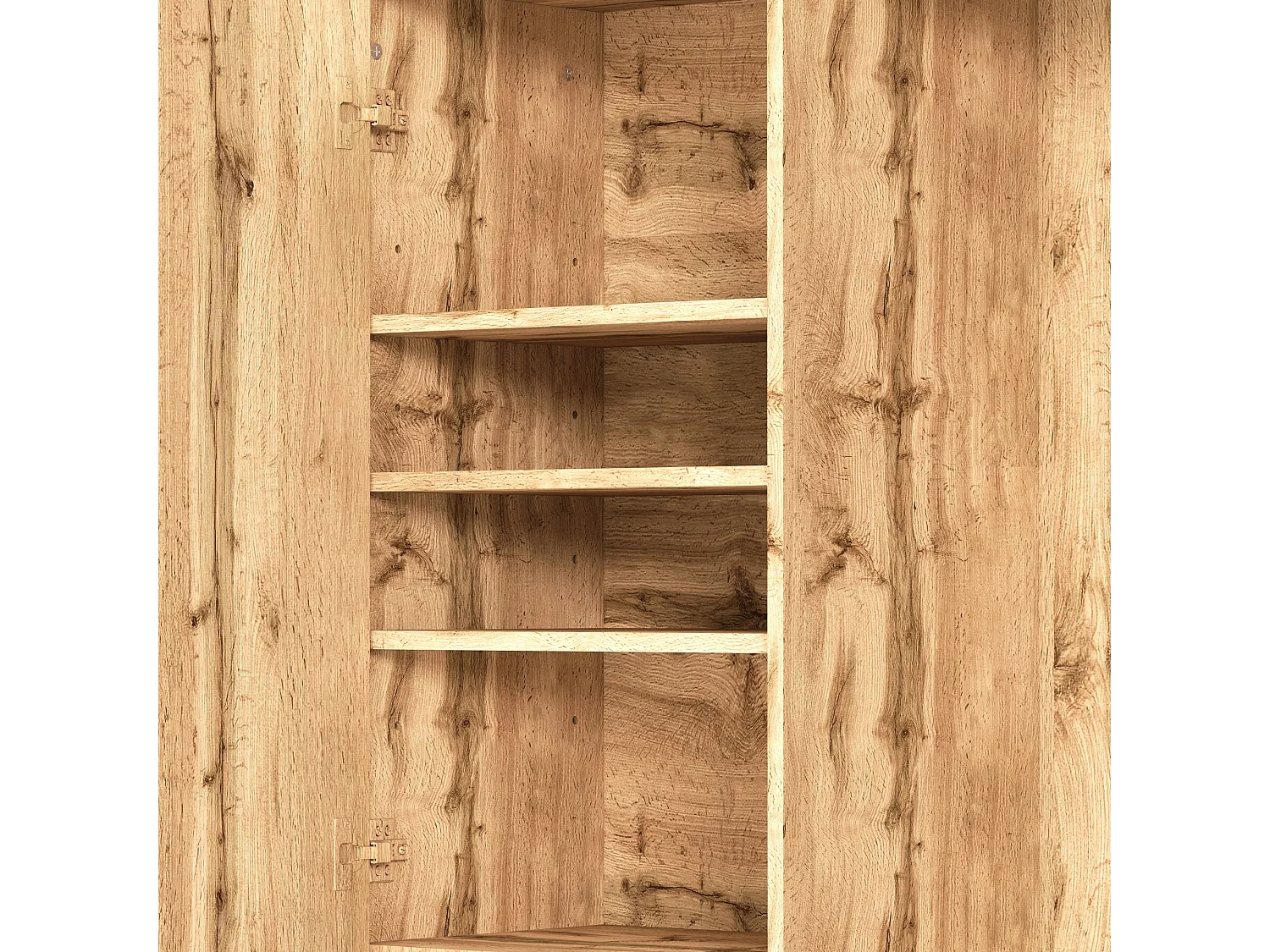 Conjunto de vestidor de entrada 90x34.5x190cm - Mueble para zapatos y un banco - Espejo y ganchos - 2 puertas y 1 cajón - Natural