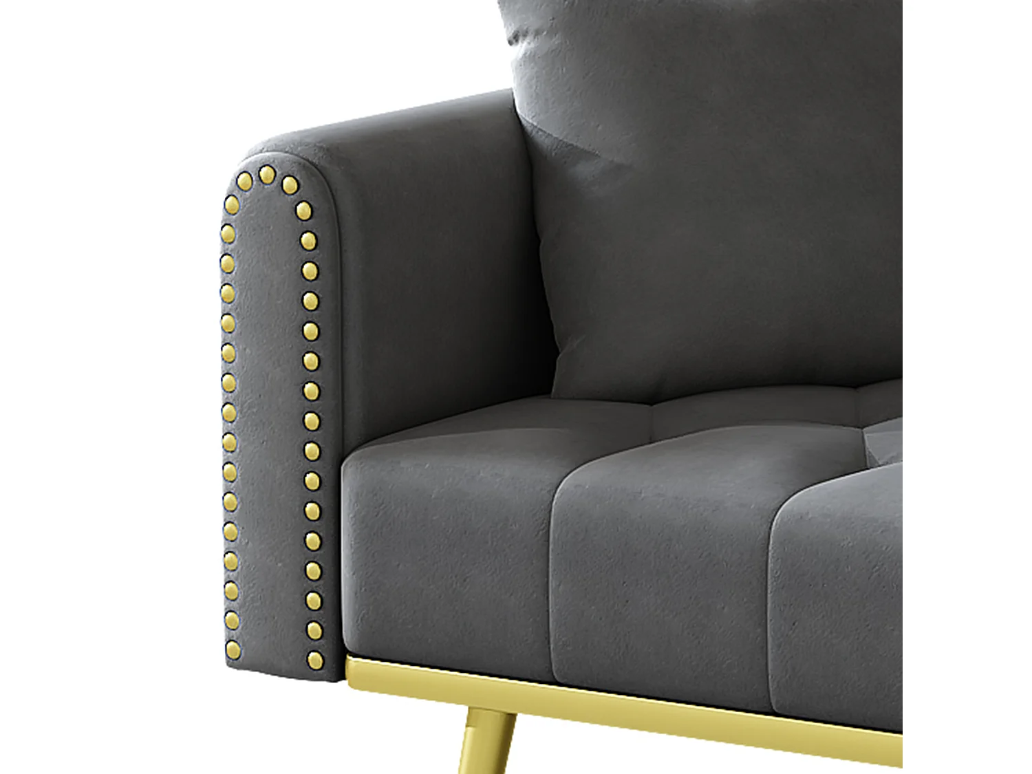 Canapé 2 places - avec fonction relax - trois positions d'inclinaison réglables - porte-gobelet inclus - gris