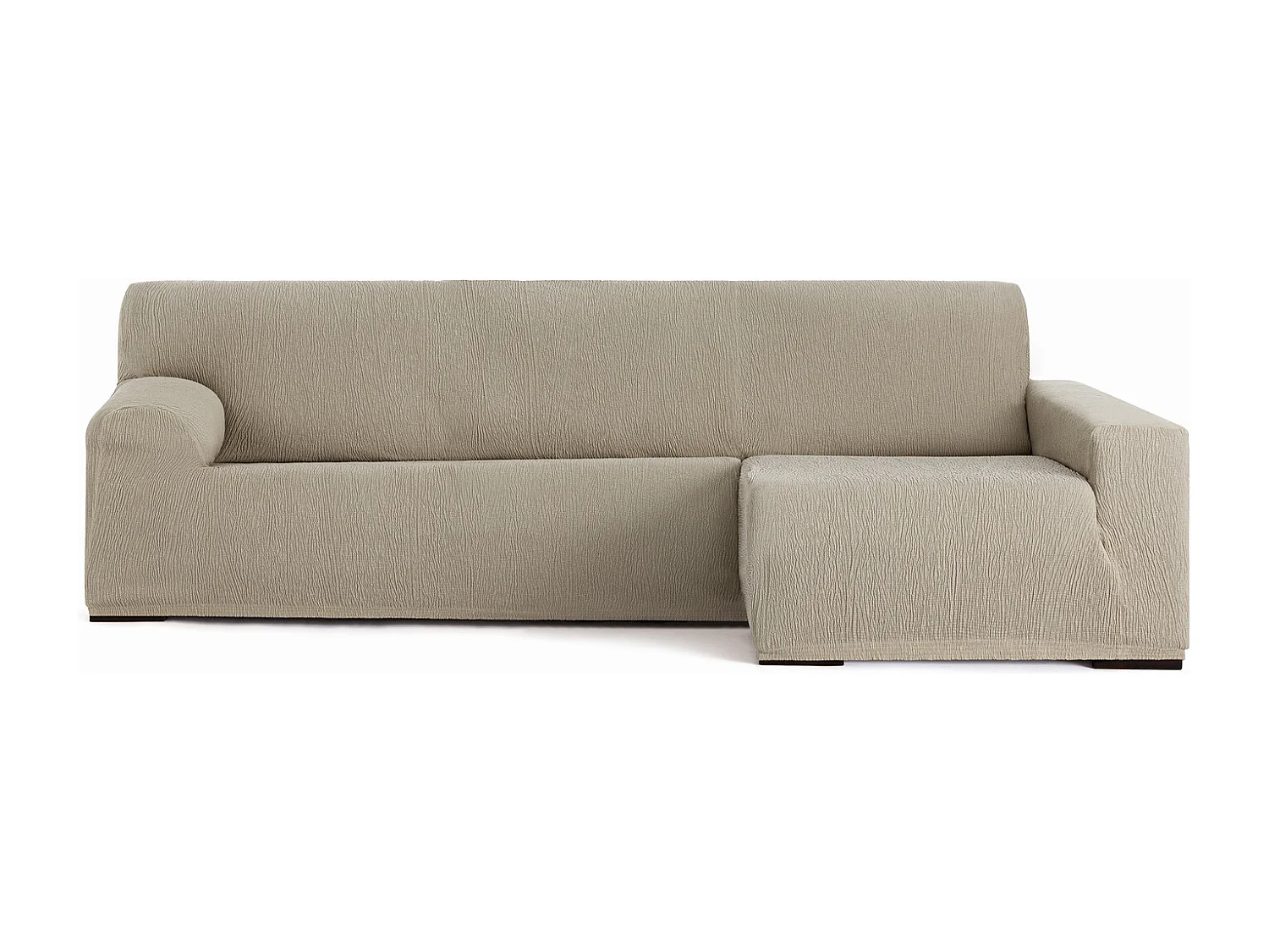 Copridivano penisola destra beige Troya elastico 250-310 bracciolo lungo