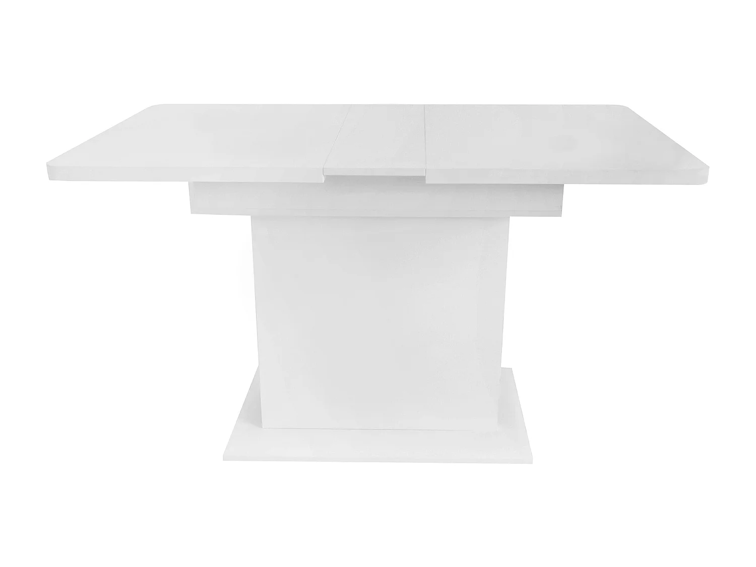 Ensemble de salle à manger avec table et 6 chaises - table extensible avec rangement + 6 chaises pieds en métal - aggloméré - blanc