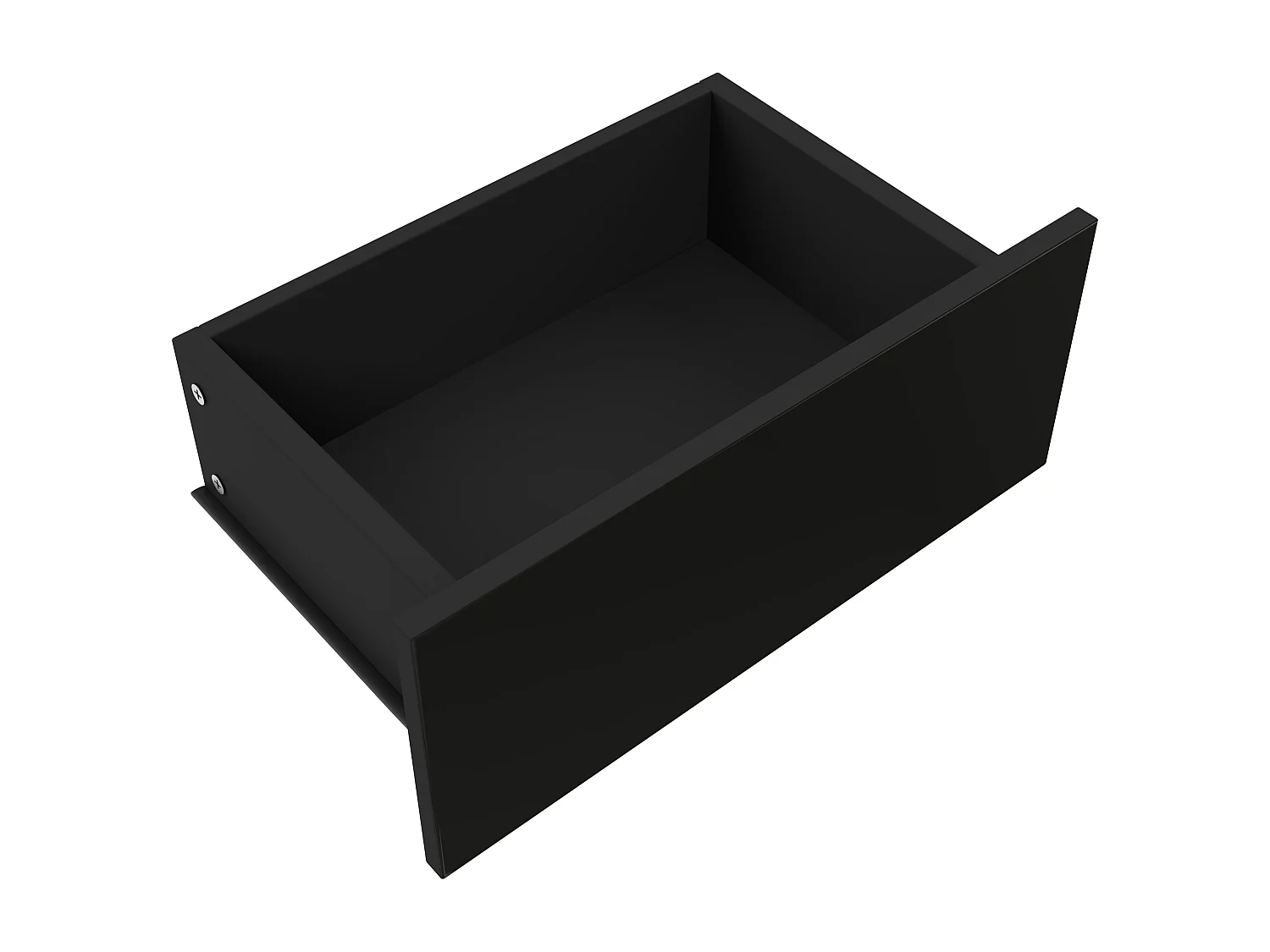 Mueble para TV 160x40x52 cm - con iluminación LED - 2 cajones y 1 puerta - Acabado brillante - MDF - Negro