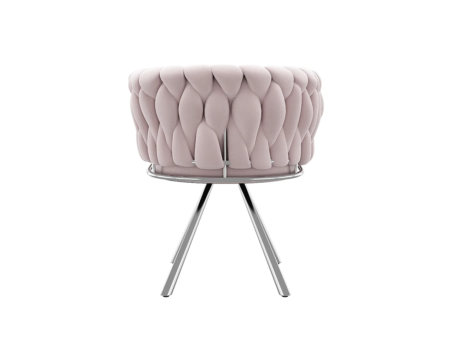 Poltrona da toeletta in velluto - 59 x 54 x 72 cm - poltrona girevole di lusso per camera da letto - gambe in metallo - rosa
