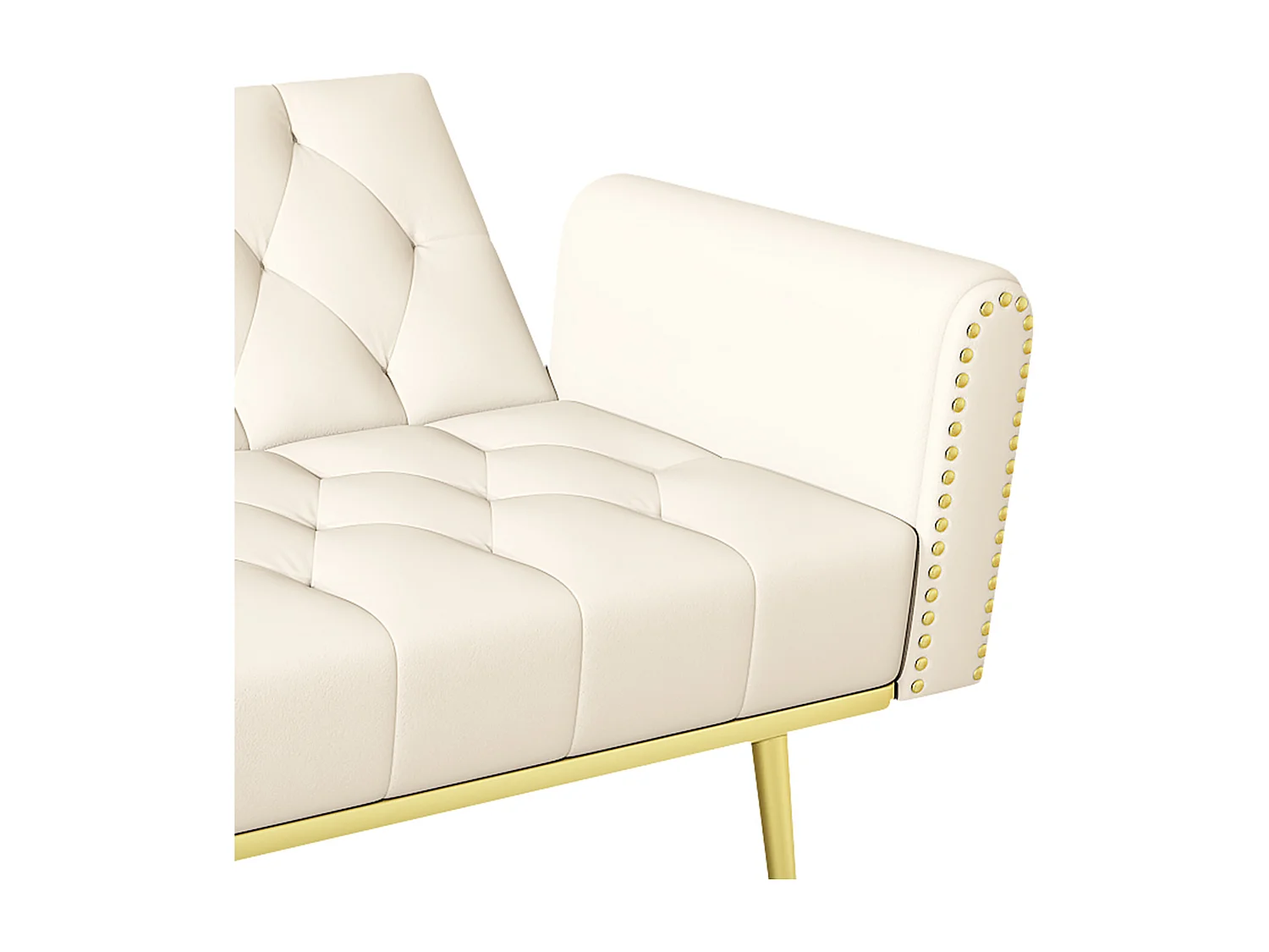 2-Sitzer Sofa - mit Relax-Funktion - drei verstellbare Neigungspositionen - Getränkehalter inklusive - beige